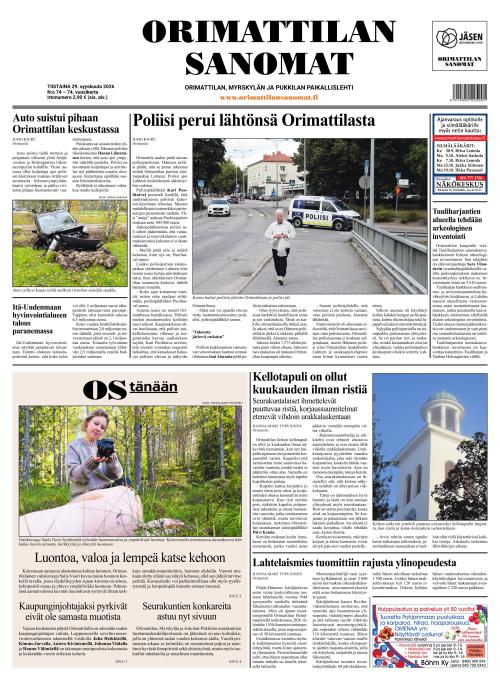 Orimattilan Sanomat 29.9.2026