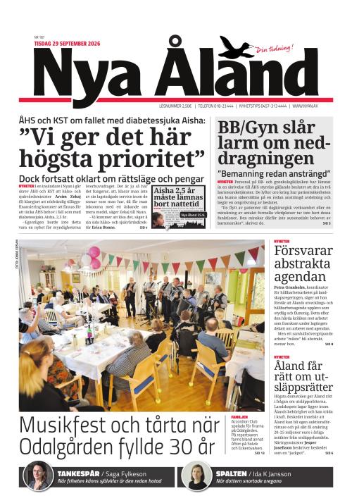 Nya Åland 29.9.2026