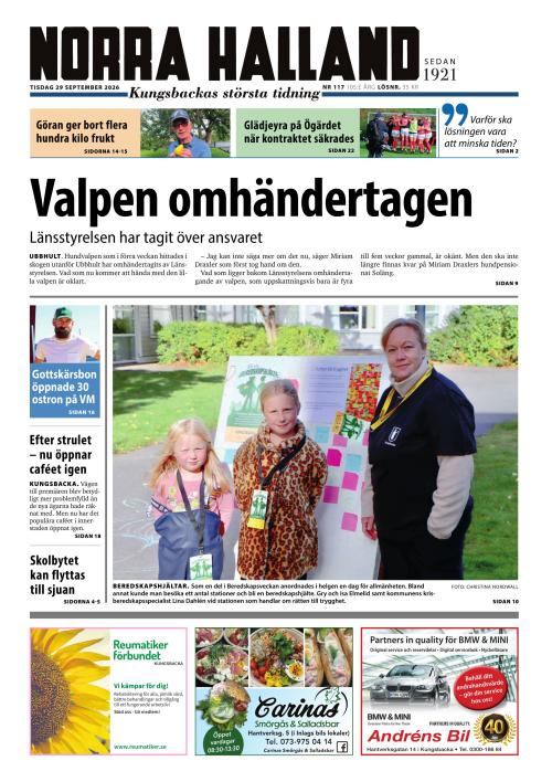 Norra Halland 29.9.2026