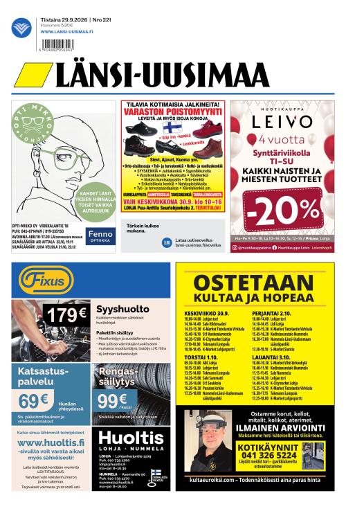 Länsi-Uusimaa 29.9.2026
