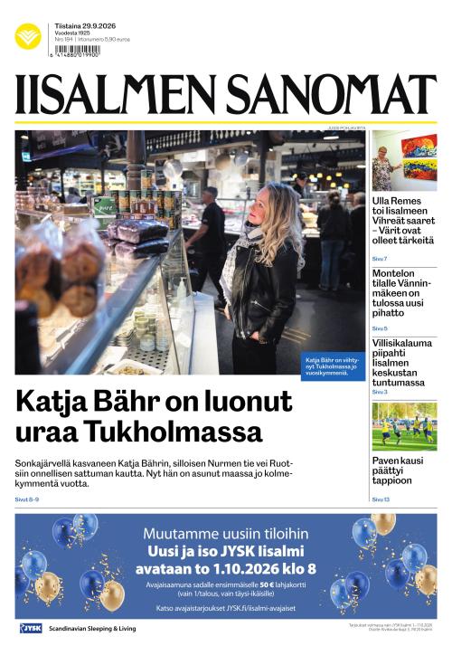 Iisalmen Sanomat 29.9.2026