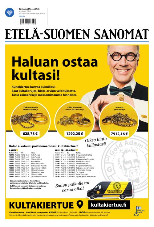 Etelä-Suomen Sanomat 29.9.2026