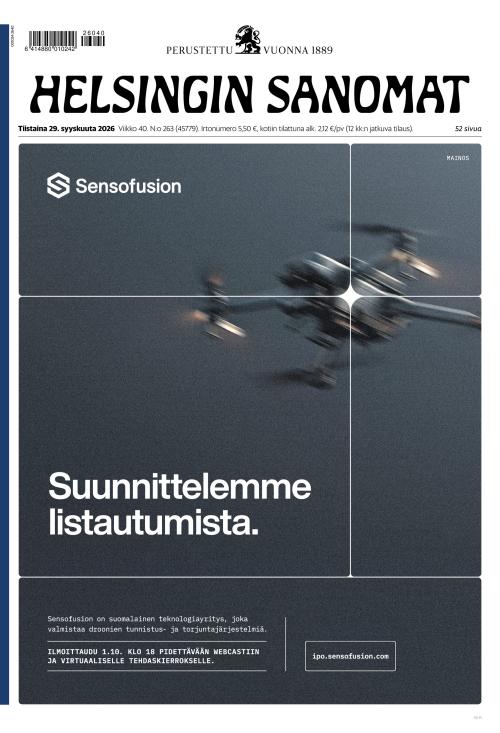 Helsingin Sanomat 29.9.2026