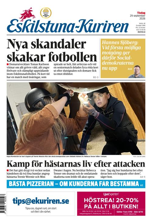Eskilstuna-Kuriren 29.9.2026