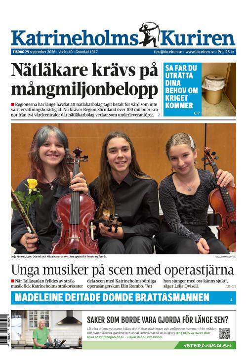 Katrineholms-Kuriren 29.9.2026