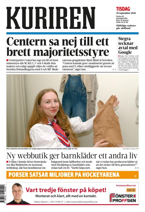 Norrbottens-kuriren 29.9.2026