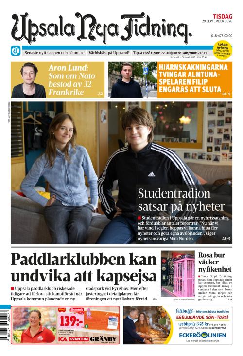 Upsala Nya Tidning 29.9.2026