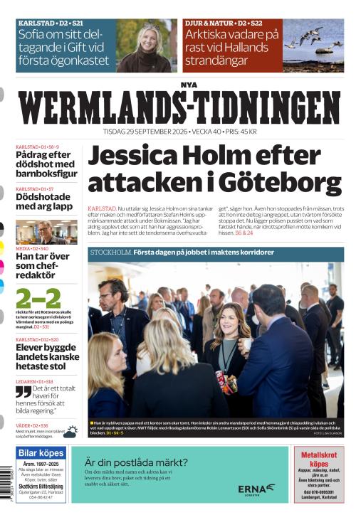 Nya Wermlands-Tidningen 29.9.2026