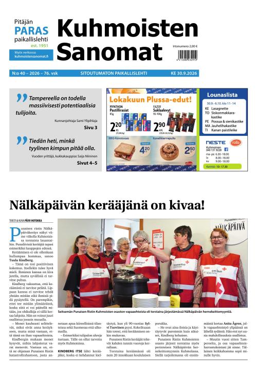 Kuhmoisten Sanomat 40/2026