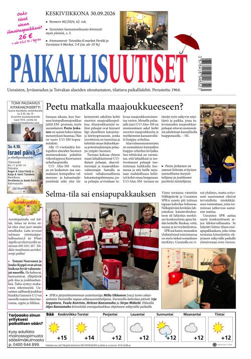 PaikallisUutiset 30.9.2026