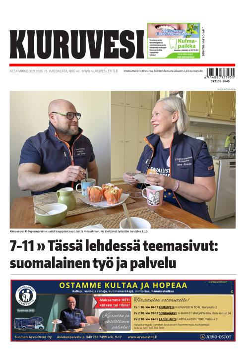 Kiuruvesi-lehti 30.9.2026