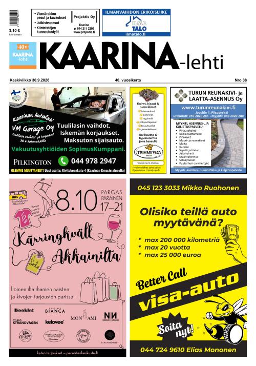 Kaarina-lehti 30.9.2026