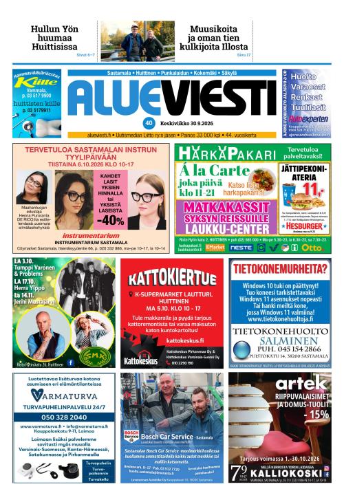 Alueviesti 30.9.2026