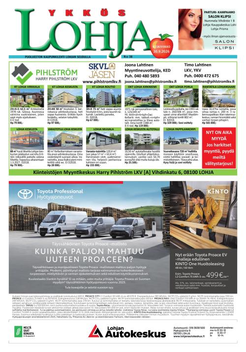 Kaupunkilehti Ykkös-Lohja 40/2026
