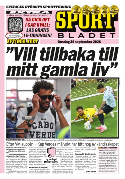 Aftonbladet Sportbladet 30.9.2026