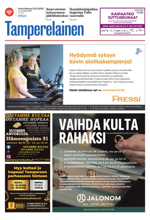 Tamperelainen 30.9.2026