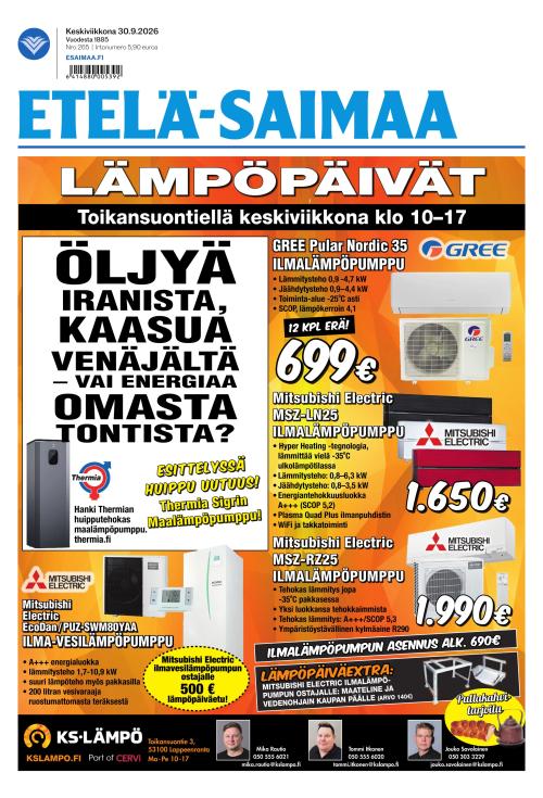 Etelä-Saimaa 30.9.2026