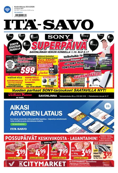 Itä-Savo 30.9.2026