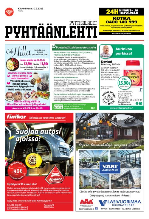 Pyhtäänlehti 30.9.2026