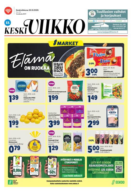ES Keskiviikko (Etelä-Saimaa -liitteet) 30.9.2026
