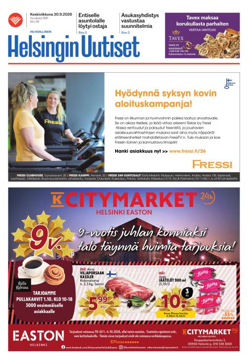 Helsingin Uutiset (Koillinen) 30.9.2026