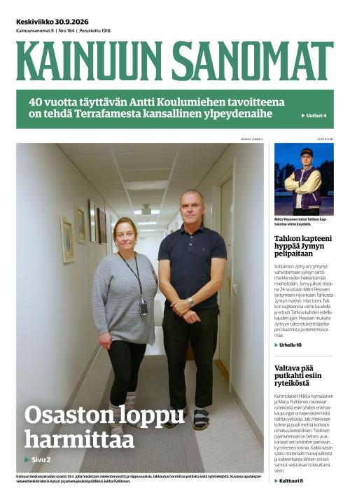 Kainuun Sanomat 30.9.2026