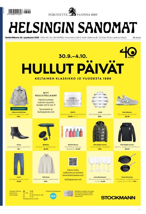 Helsingin Sanomat 30.9.2026