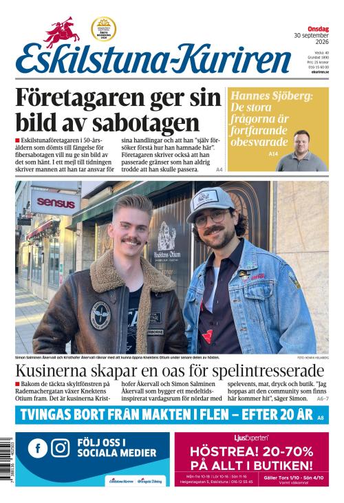 Eskilstuna-Kuriren 30.9.2026