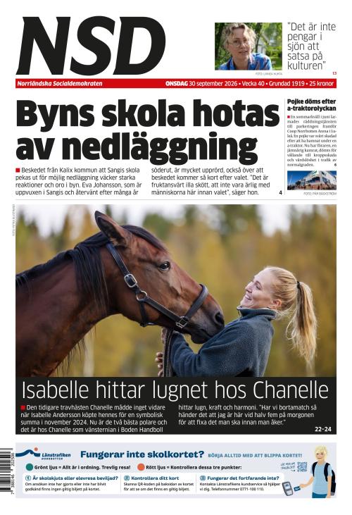 Norrländska Socialdemokraten 30.9.2026