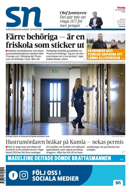 Södermanlands Nyheter 30.9.2026