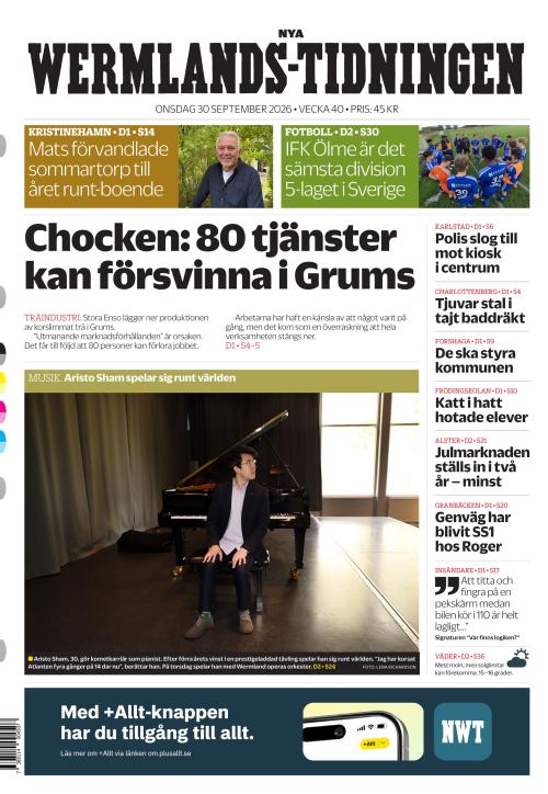Nya Wermlands-Tidningen 30.9.2026