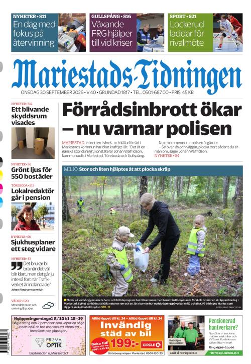 Mariestads-Tidningen 30.9.2026