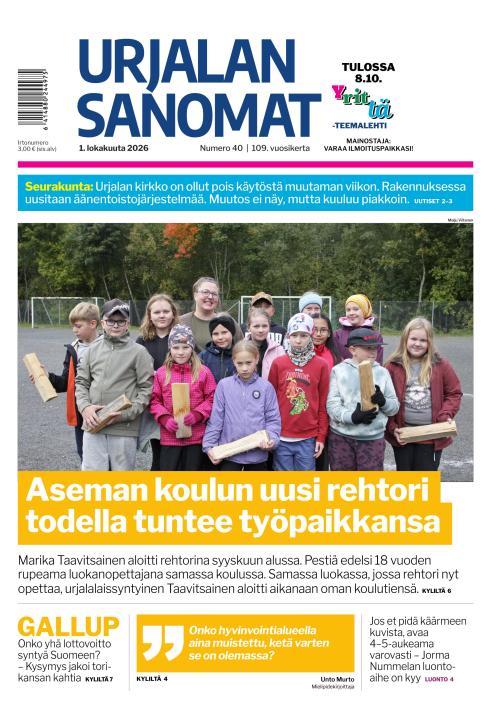 Urjalan Sanomat 1.10.2026