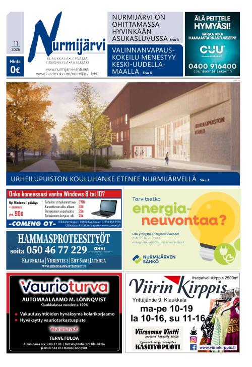 Nurmijärvi-lehti 1.10.2026
