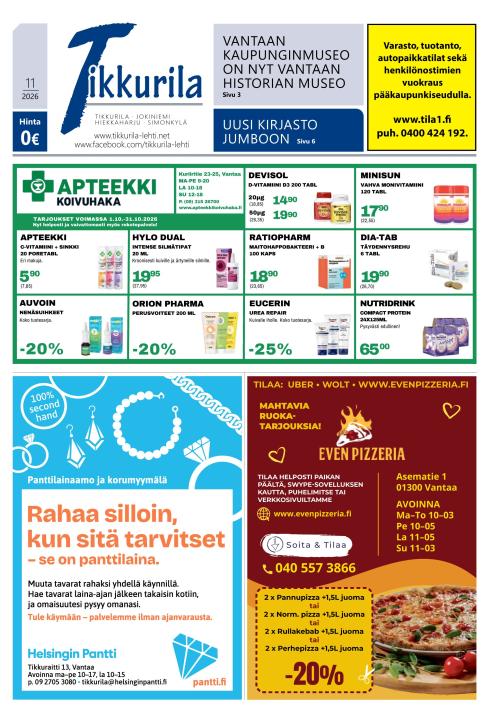 Tikkurila-lehti 1.10.2026