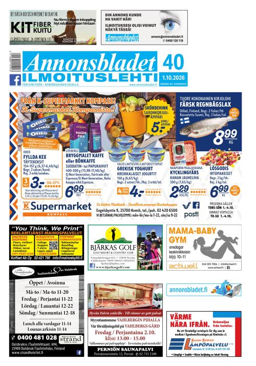 Annonsbladet 1.10.2026