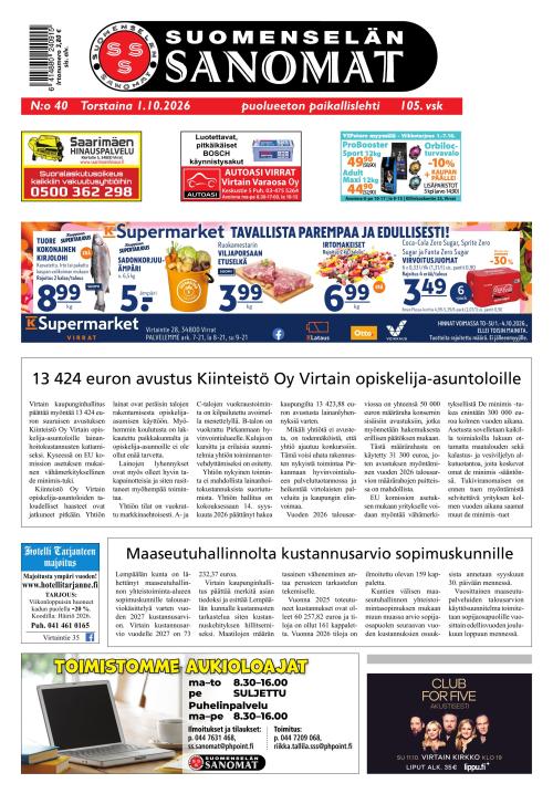 Suomenselän Sanomat 1.10.2026