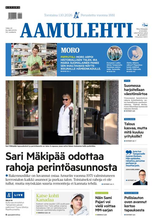 Aamulehti 1.10.2026