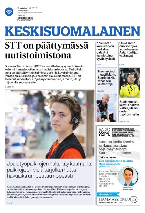Keskisuomalainen 1.10.2026
