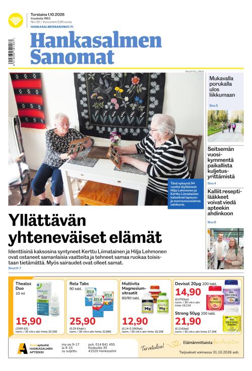 Hankasalmen Sanomat 1.10.2026