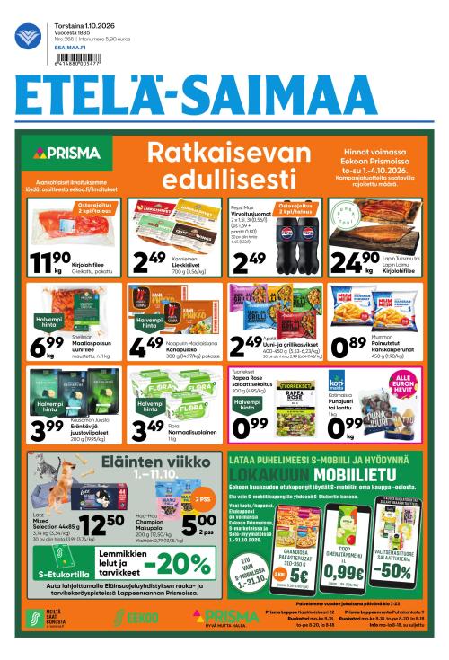 Etelä-Saimaa 1.10.2026