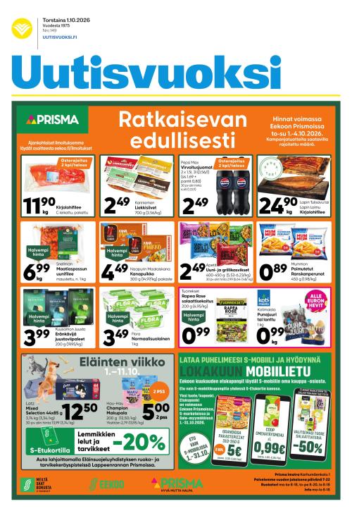 Uutisvuoksi 1.10.2026