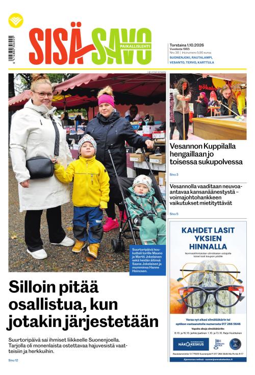 Paikallislehti Sisä-Savo 1.10.2026