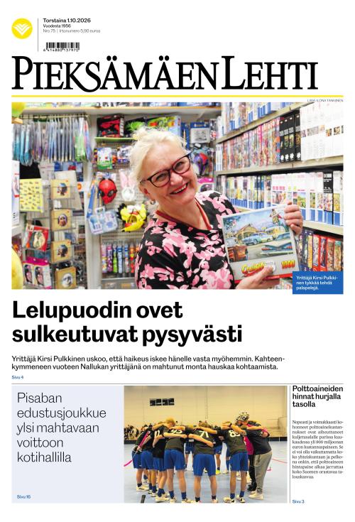 Pieksämäen lehti 1.10.2026