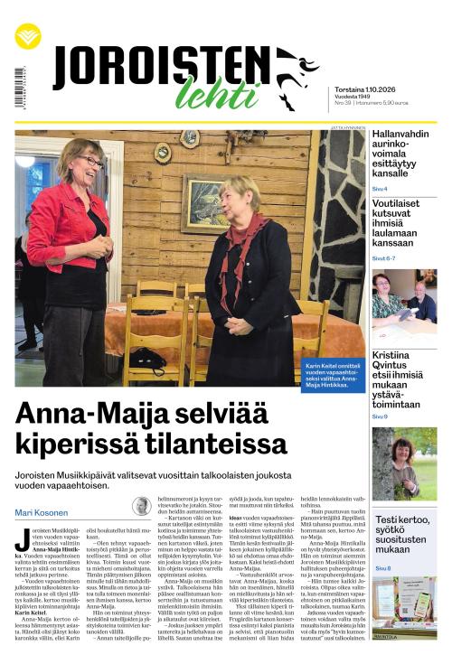 Joroisten Lehti 1.10.2026