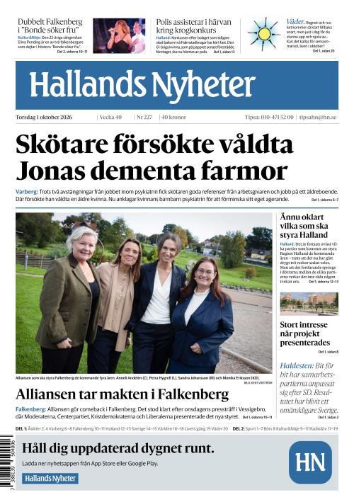 Hallands Nyheter 1.10.2026