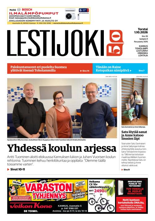 Lestijoki-lehti 1.10.2026