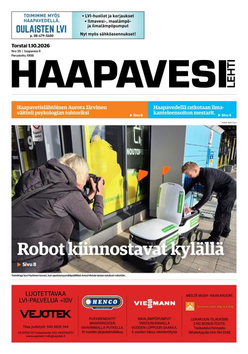 Haapavesi-lehti 1.10.2026