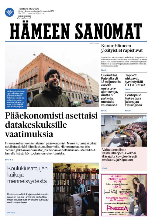 Hämeen Sanomat 1.10.2026