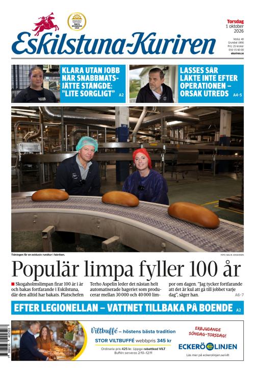 Eskilstuna-Kuriren 1.10.2026